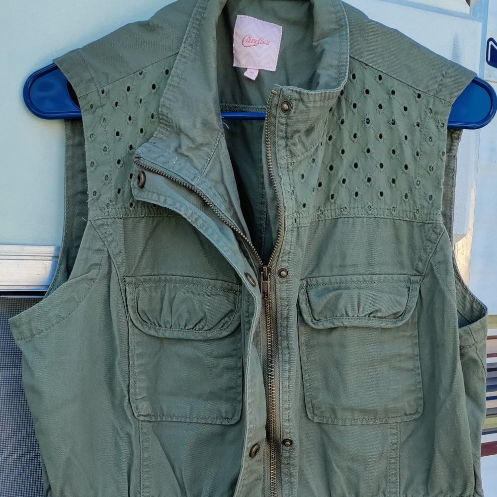 Olive green vest